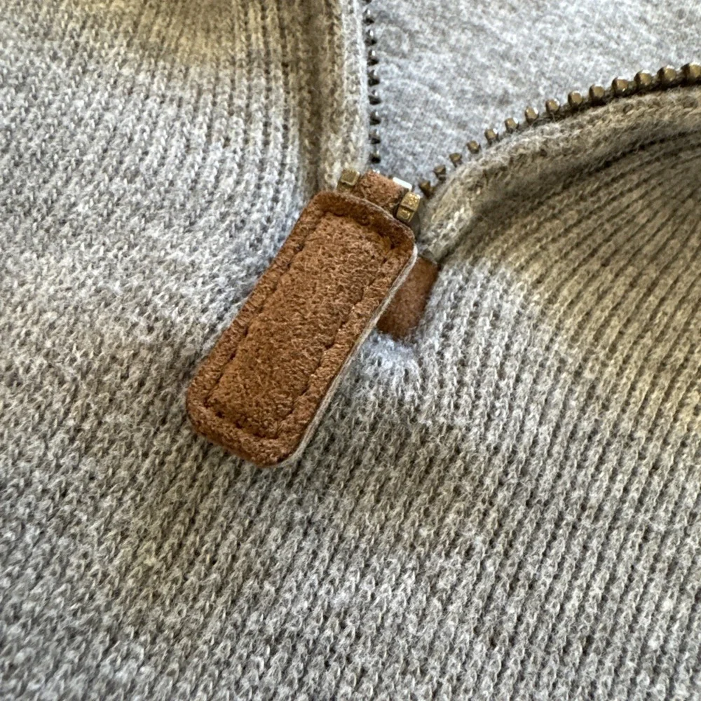 Polo Ralph Lauren Sweater Mens XL 1/4 Zip Pullover Knit Pony Casual‎ Gray Preppy